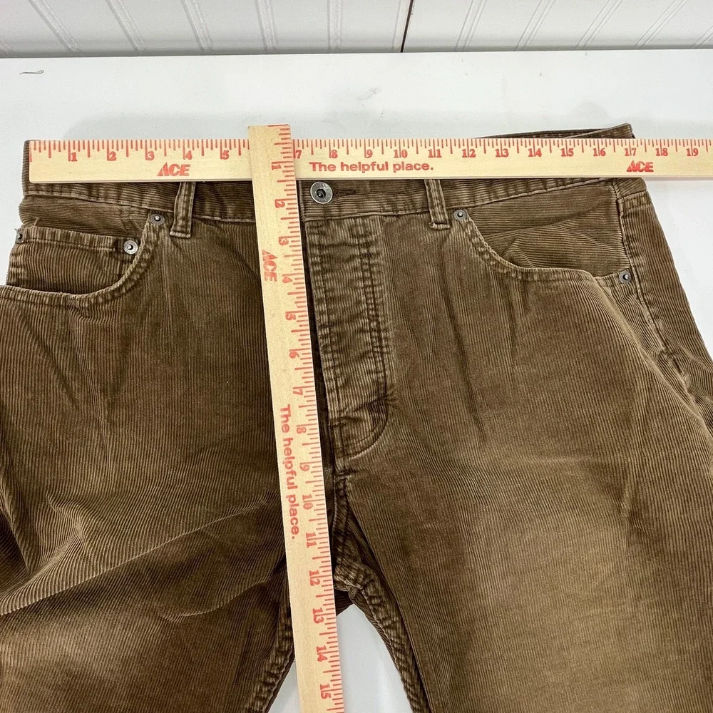 Vtg Y2K Banana Republic Mens 5 Button Fly Brown Corduroy Pants Jeans 36 x32‎
